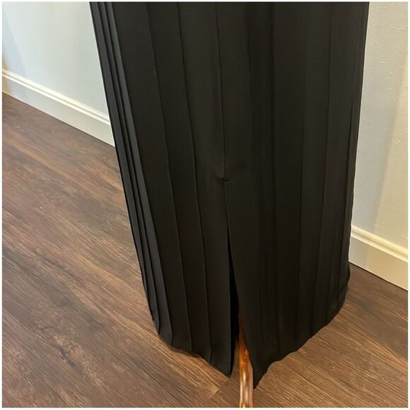 NORTON MCNAUGHTON | full length black pleated skirt 6 - Picture 4 of 7